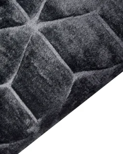 Beliani Tappeto in pelliccia sintetica THATTA Nero