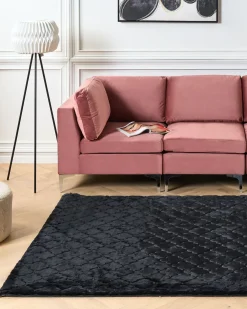 Discount Beliani Tappeto in pelliccia sintetica GHARO 160 x 230 cm Nero