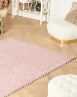 New Beliani Tappeto in pelliccia sintetica THATTA Rosa