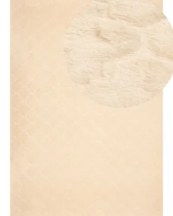New Beliani Tappeto in pelliccia sintetica GHARO Beige