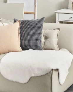 Discount Beliani Tappeto in pelliccia sintetica UNDARA sporco 60 x 90 cm Bianco