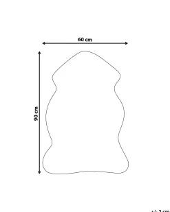 Discount Beliani Tappeto in pelliccia sintetica UNDARA sporco 60 x 90 cm Bianco