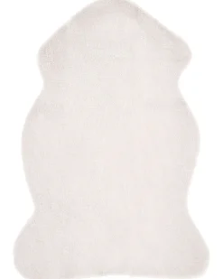 Discount Beliani Tappeto in pelliccia sintetica UNDARA sporco 60 x 90 cm Bianco