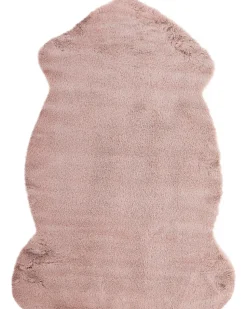 Beliani Tappeto in pelliccia sintetica UNDARA 60 x 90 cm Rosa