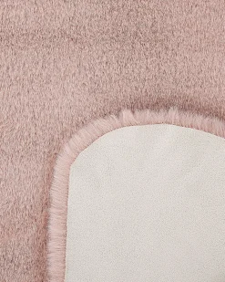 Beliani Tappeto in pelliccia sintetica UNDARA 60 x 90 cm Rosa