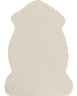 New Beliani Tappeto in pelliccia sintetica UNDARA 60 x 90 cm Beige