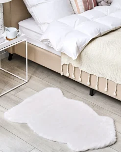 New Beliani Tappeto in pelliccia sintetica UNDARA 60 x 90 cm Beige