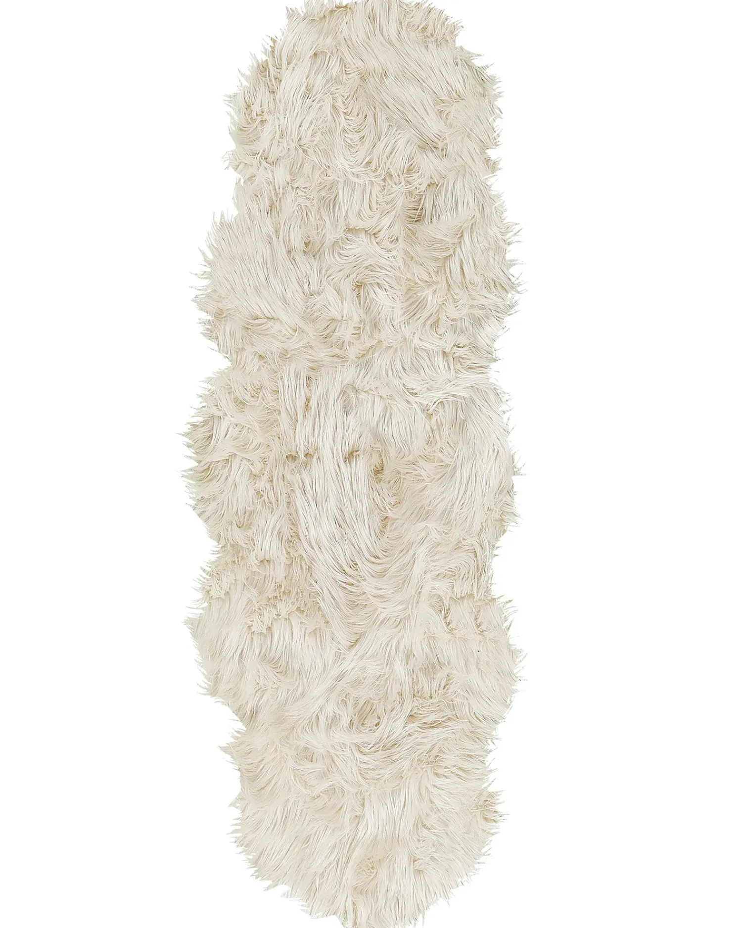 Clearance Beliani Tappeto in pelliccia sintetica MAMUNGARI 60 x 180 cm Beige