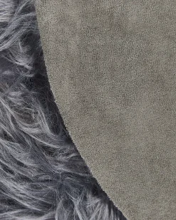Discount Beliani Tappeto in pelliccia sintetica MAMUNGARI scuro 60 x 180 cm Grigio