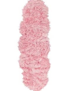 Clearance Beliani Tappeto in pelliccia sintetica MAMUNGARI 60 x 180 cm Rosa