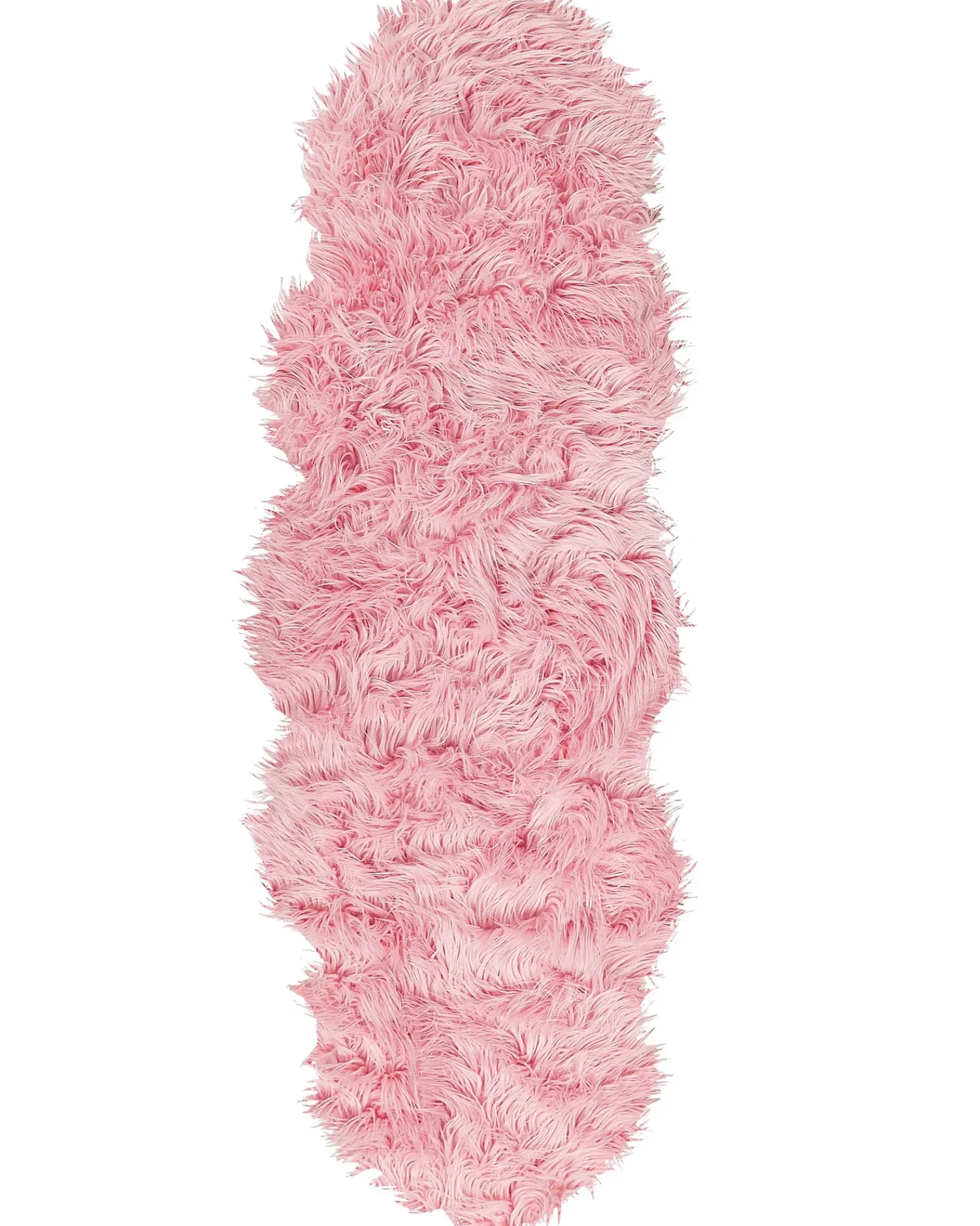 Clearance Beliani Tappeto in pelliccia sintetica MAMUNGARI 60 x 180 cm Rosa