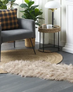 Best Beliani Tappeto in pelliccia sintetica MAMUNGARI sabbia 60 x 180 cm Beige