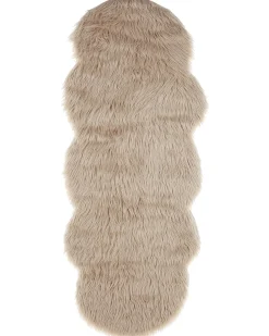Best Beliani Tappeto in pelliccia sintetica MAMUNGARI sabbia 60 x 180 cm Beige