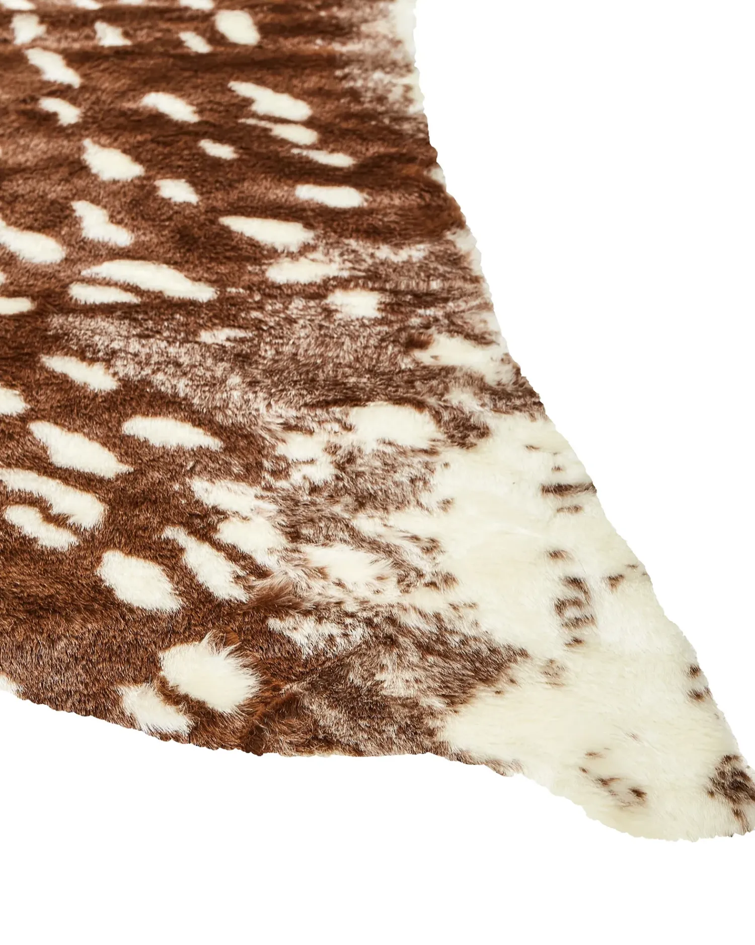 Online Beliani Tappeto in pelliccia sintetica KNOLL Marrone 150 x 200 cm Beige Marrone