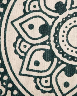 Hot Beliani Tappeto IRICE Verde ø 120 cm Cotone Beige Verde