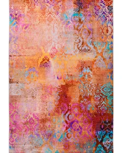 Outlet Beliani Tappeto ISPARTA Multicolore Giallo Rosa Viola Multicolore