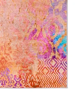 Outlet Beliani Tappeto ISPARTA Multicolore Giallo Rosa Viola Multicolore