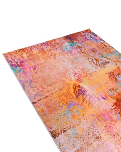 Outlet Beliani Tappeto ISPARTA Multicolore Giallo Rosa Viola Multicolore