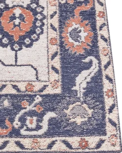 Sale Beliani Tappeto KABTA Multicolore 80 x 150 cm Cotone Beige Blu Multicolore Rosso