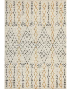 Discount Beliani Tappeto KADAPA Beige Cotone Beige Giallo Nero