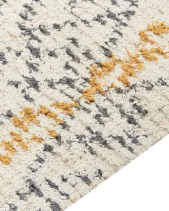 Discount Beliani Tappeto KADAPA Beige Cotone Beige Giallo Nero