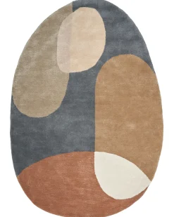 Sale Beliani Tappeto KAFAR Multicolore 160 x 230 cm Viscosa Marrone Nero Multicolore