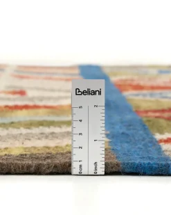 Online Beliani Tappeto KAGHSI Multicolore Lana Kilim Blu Rosso Verde Multicolore