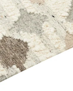 New Beliani Tappeto KAGHTSRASHEN Beige Lana Kilim Beige Grigio Marrone Multicolore