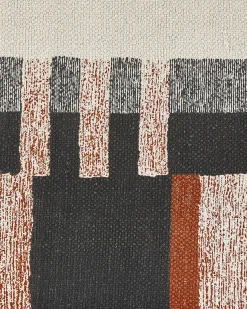 Online Beliani Tappeto KAKINADA Multicolore Cotone Beige Nero Multicolore