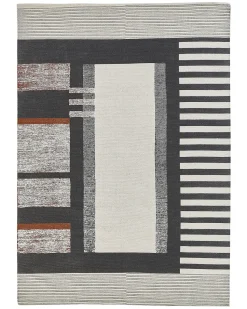 Online Beliani Tappeto KAKINADA Multicolore Cotone Beige Nero Multicolore