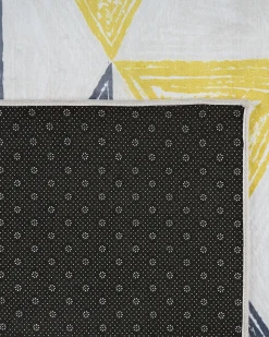 Sale Beliani Tappeto KALEN Grigio Bianco Giallo Grigio Multicolore