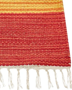 Online Beliani Tappeto KAMARIS Multicolore Cotone Kilim Blu Giallo Rosso Verde Multicolore