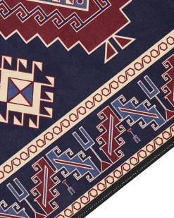 Hot Beliani Tappeto KANGAL Blu scuro Beige Rosso Blu