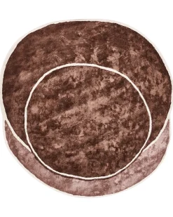 Hot Beliani Tappeto KANRACH Marrone 200 x 200 cm Viscosa Beige Marrone