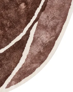 Hot Beliani Tappeto KANRACH Marrone 200 x 200 cm Viscosa Beige Marrone