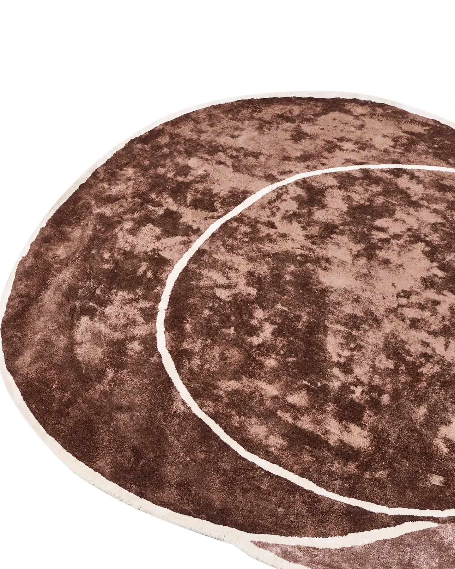 Hot Beliani Tappeto KANRACH Marrone 200 x 200 cm Viscosa Beige Marrone