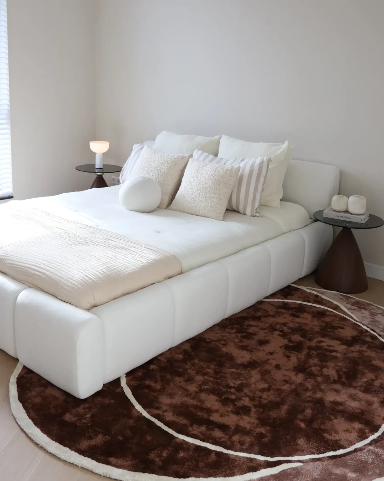 Hot Beliani Tappeto KANRACH Marrone 200 x 200 cm Viscosa Beige Marrone
