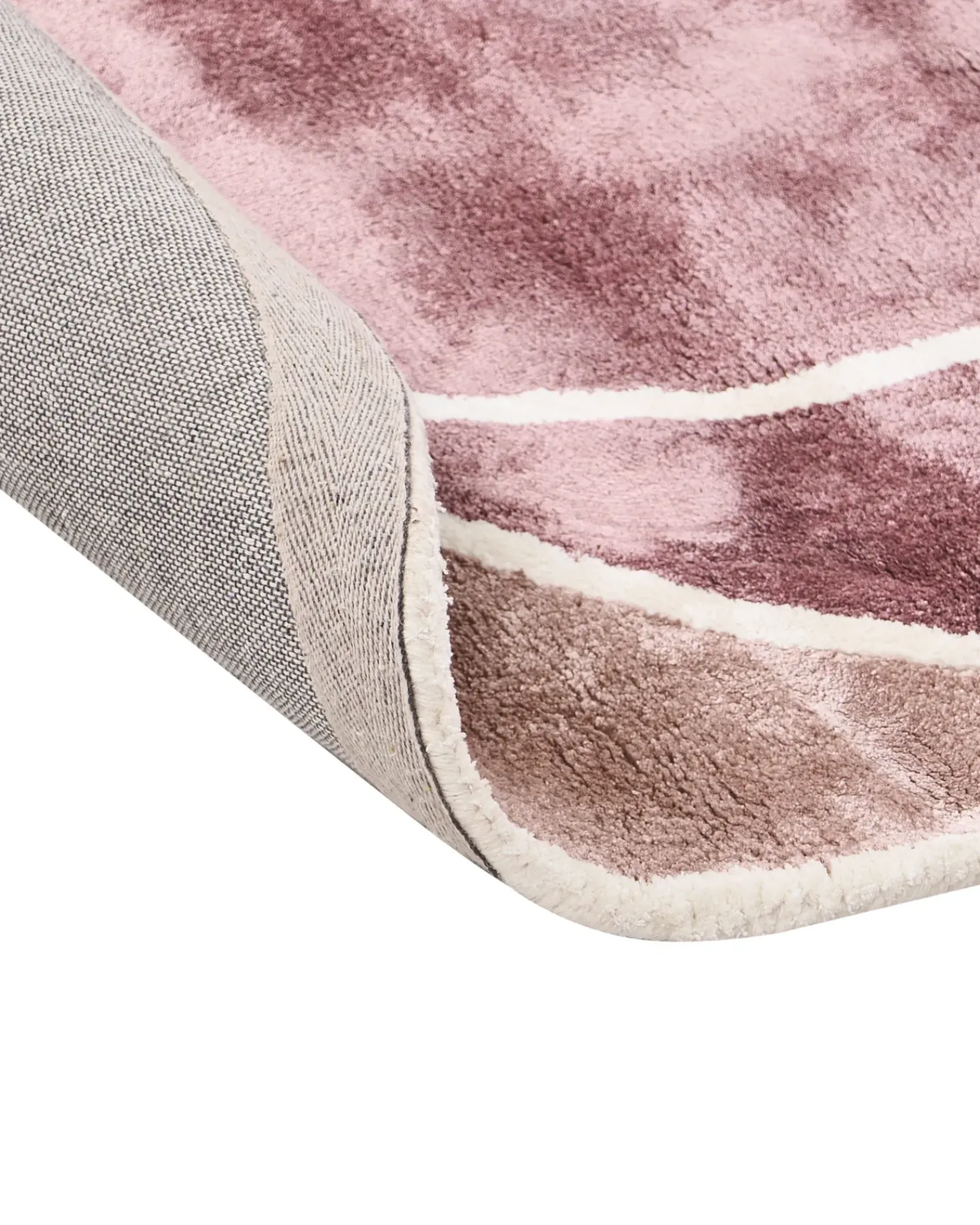 Clearance Beliani Tappeto KANRACH Rosa 200 x 200 cm Viscosa Beige Rosa