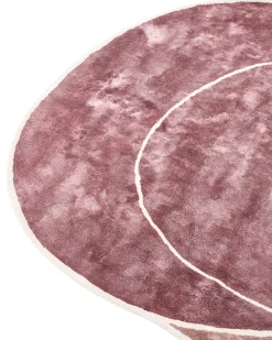 Clearance Beliani Tappeto KANRACH Rosa 200 x 200 cm Viscosa Beige Rosa