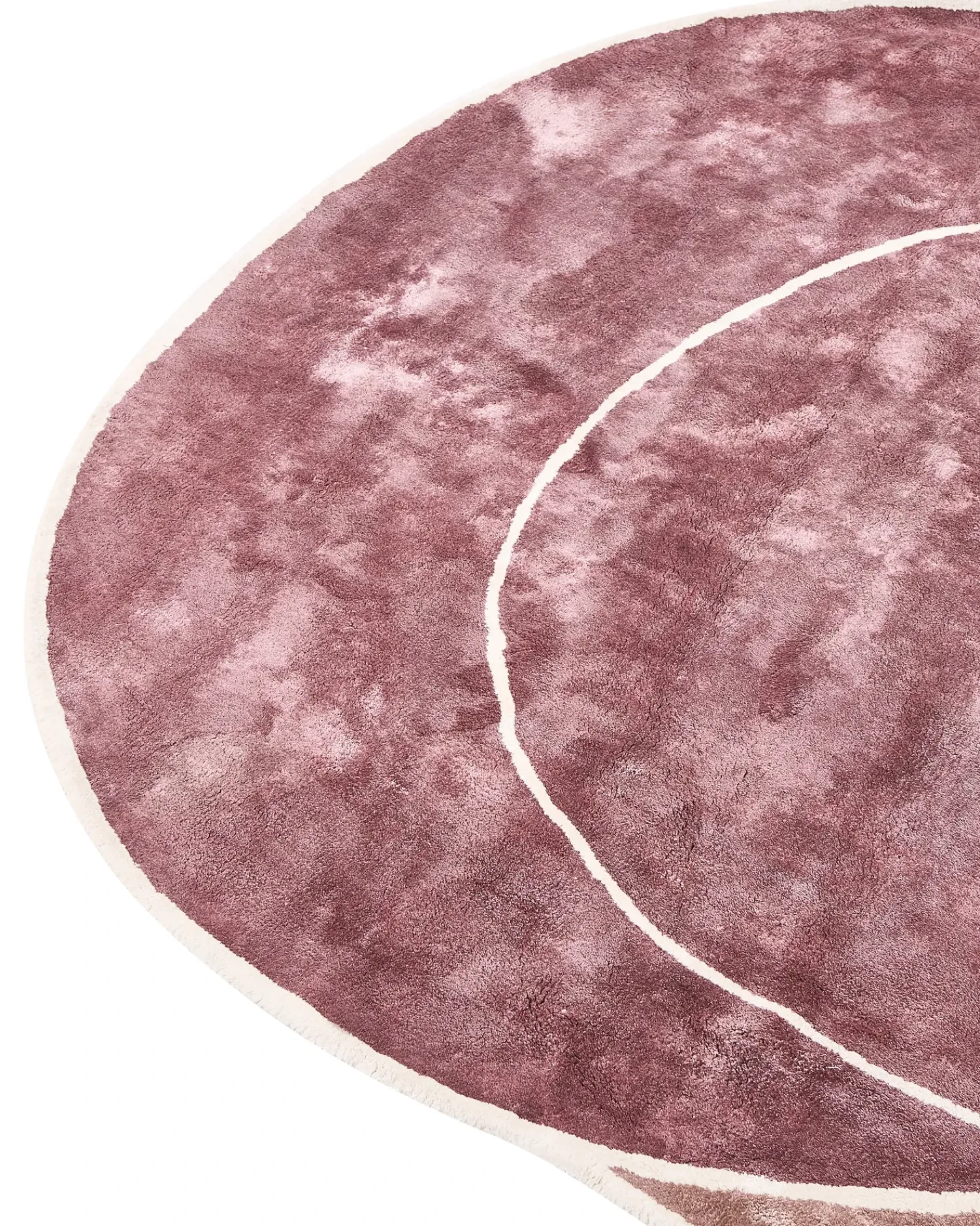 Clearance Beliani Tappeto KANRACH Rosa 200 x 200 cm Viscosa Beige Rosa