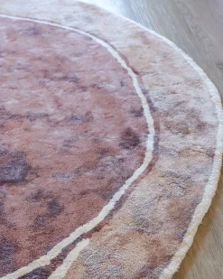 Clearance Beliani Tappeto KANRACH Rosa 200 x 200 cm Viscosa Beige Rosa