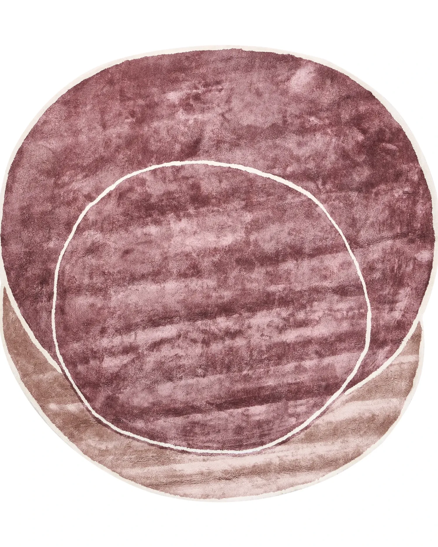 Clearance Beliani Tappeto KANRACH Rosa 200 x 200 cm Viscosa Beige Rosa