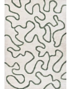 Discount Beliani Tappeto KAPPAR Beige chiaro 160 x 230 cm Viscosa Beige Verde
