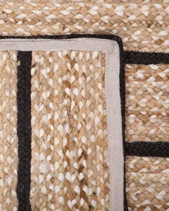 New Beliani Tappeto KARADONA Beige Iuta Beige Nero