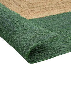 Outlet Beliani Tappeto KARAKUYU Verde Iuta Beige Verde