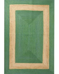 Outlet Beliani Tappeto KARAKUYU Verde Iuta Beige Verde