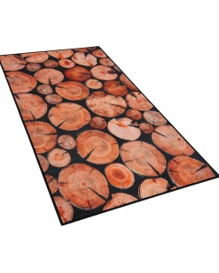 Outlet Beliani Tappeto KARDERE Marrone 80 x 150 cm Marrone Nero