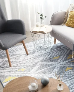 Sale Beliani Tappeto KARGI Grigio Giallo Grigio