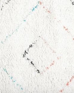 New Beliani Tappeto KARTAL Bianco 140 x 200 cm Cotone Bianco Multicolore