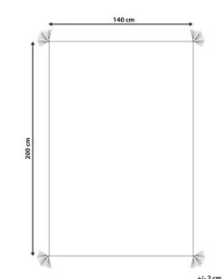 New Beliani Tappeto KARTAL Bianco 140 x 200 cm Cotone Bianco Multicolore
